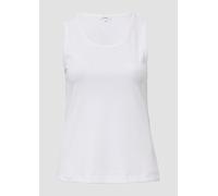 Ripp-Top im Slim Fit mit Stickerei 46 weiß 2171453.0100.46