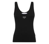 Tanktop PHILIPP PLEIN "Tank-Top", Damen, Gr. S, 02, schwarz, Obermaterial: 48% Baumwolle, 48% Modal, 4% Elasthan, Tops Tanktop (65282136-S) 02, schwarz