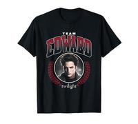 Ripple Junction Offiziell Lizenzierte Twilight Edward Schwarz Unisex T-Shirt Klein Winter Kurzarm Klassisch Doppelt Genähter Saum