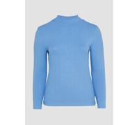Rippshirt im Slim Fit aus Viskosemix 46 blau 2163233.5361.46