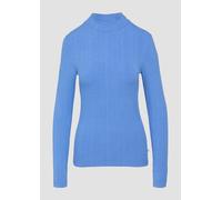 Rippshirt im Slim Fit aus Viskosemix S blau 2158369.5361.S