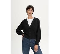 Rippstrick Cardigan Style BHUMA | von MELA | Fairtrade & GOTS zertifiziert SCHWARZ L