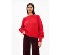 RIB KNIT SWEATER | Pullover aus Bio-Woll Mix - rot (XXL)