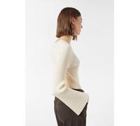 Rippstrickpullover mit Trompeten-Ärmeln 32 creme 2176488.0403.32