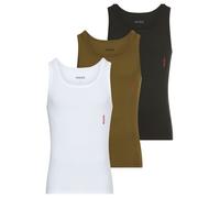 Ripptanktop HUGO UNDERWEAR, Herren, Gr. L, bunt (open miscellaneous 961), Feinripp, Obermaterial: 100% Baumwolle, Basic, hüftlang, Rundhals, Tops, Basic, Rundhals (63431102-L) open miscellaneous 961