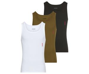 Ripptanktop HUGO UNDERWEAR, Herren, Gr. XL, bunt (open miscellaneous 961), Feinripp, Obermaterial: 100% Baumwolle, Basic, hüftlang, Rundhals, Tops, Basic, Rundhals (63431102-XL) open miscellaneous 961