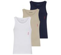 Ripptanktop HUGO UNDERWEAR, Herren, Gr. XXL (56), open miscellaneous 963, Feinripp, Obermaterial: 100% Baumwolle, Basic, hüftlang, Rundhals, Tops, Basic, Rundhals (61783908-XXL) open miscellaneous 963
