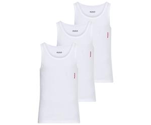 Ripptanktop HUGO UNDERWEAR, Herren, Gr. XXL, weiß (weiß 100), Feinripp, Obermaterial: 100% Baumwolle, Basic, hüftlang, Rundhals, Tops, Basic, Rundhals (10332645-XXL) weiß 100