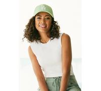 Ripptanktop LASCANA, Damen, Gr. 44/46, weiß, Feinripp, Obermaterial: 95% Baumwolle, 5% Elasthan, unifarben, figurbetont hüftlang, hoch geschlossener Ausschnitt, Tops, mit breiten Trägern, figurbetonte