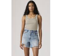 Ripptanktop LEVI'S "ESSENTIAL RIBBED TANK", Damen, Gr. S (36), may stripe seedpearl rib knit, Jersey, Obermaterial: 95% Baumwolle, 5% Elasthan, gestreift, regular fit normal, eckiger Ausschnitt, Tops,