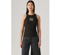 Ripptanktop LEVI'S "GR ESSENTIAL RACE", Damen, Gr. L (40), schwarz (western archival hor), Feinripp, Obermaterial: 100% Baumwolle, bedruckt, figurbetont hüftlang, Rundhals, Tops, Plakativer Druck (502
