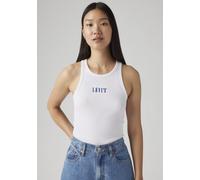 Ripptanktop LEVI'S "GRAPHIC GEMINI", Damen, Gr. S (36), tank serif 1873 brig, Feinripp, Obermaterial: 100% Baumwolle, bestickt, unifarben, hüftbedeckend, Rundhals, Tops, mit Logostickerei und Struktur
