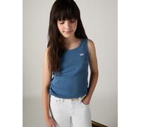 Ripptanktop LEVI'S KIDS "LVG MEET AND GREET RIBBED TANK", Mädchen, Gr. 12 (152), blaus cruise, Obermaterial: 96% Baumwolle, 4% Elasthan, Rundhals, Tops, for GIRLS (65579733-12) blaus cruise