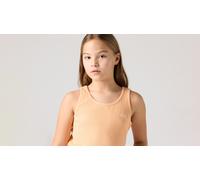 Ripptanktop LEVI'S KIDS "LVG MEET AND GREET RIBBED TANK", Mädchen, Gr. 12 (152), peach cobbler, Obermaterial: 95% Baumwolle, 5% Elasthan, Rundhals, Tops, for GIRLS (64800236-12) peach cobbler