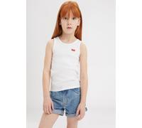 Ripptanktop LEVI'S KIDS "LVG MEET AND GREET RIBBED TANK", Mädchen, Gr. 12 (152), weiß (hellweiß), Obermaterial: 95% Baumwolle, 5% Elasthan, unifarben, Rundhals, Tops, for GIRLS (79129119-12) hellweiß
