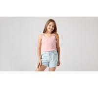 Ripptanktop LEVI'S KIDS "LVG MEET AND GREET RIBBED TANK", Mädchen, Gr. 14 (158), rosa (coral blush), Obermaterial: 95% Baumwolle, 5% Elasthan, Rundhals, Tops, for GIRLS (41352932-14) coral blush