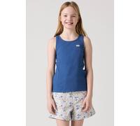 Ripptanktop LEVI'S KIDS "LVG MEET AND GREET RIBBED TANK", Mädchen, Gr. 5 (110), blau (true navy), Obermaterial: 95% Baumwolle, 5% Elasthan, Rundhals, Tops Ripptanktop, for GIRLS (30191157-5)