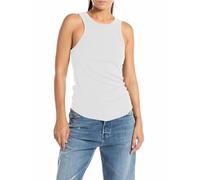 Ripptanktop REPLAY, Damen, Gr. XL, weiß, Single Jersey, Obermaterial: 49% Modal, 44% Baumwolle, 7% Elasthan, unifarben, slim fit normal, Rundhals, Tops, im Slim Fit (98865458-XL) weiß