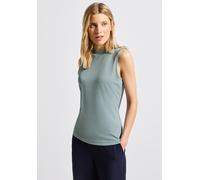 Ripptanktop STREET ONE, Damen, Gr. 40, blau (arona blau), Jersey, Obermaterial: 63% Modal, 37% Polyester, Strukturmuster, unifarben, regular fit normal, Rundhals, Tops Ripptanktop, mit Rippstruktur (6