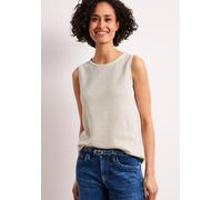 Ripptanktop STREET ONE, Damen, Gr. 42, clay sand, Web, 68% Baumwolle, 30% Polyester, 2% Elasthan, unifarben, regular fit normal, Rundhals, abgesteppt, Tops, im soften Baumwoll-Mix (45411350-42) clay s