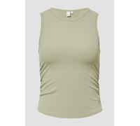 Ripptop mit seitlicher Raffung | QS x Vanessa Mai L Grün 2173769.7297.L