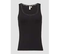 Ripptop mit Spitze am Ausschitt XXL schwarz 2162985.9999.XXL