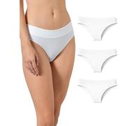 Risalti Bambus Unterwäsche Damen Brazilian Nahtlos 3 STK - Seamless Slips Damen Elastisch aus Bambusviskose, Nahtlose Unterhosen Atmungsaktiv und Hypoallergen - Made in Italy