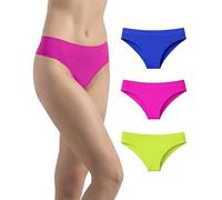 Risalti Brazilian Slip Unterwäsche Frauen Microfaser 3 Stück - String Tanga Set, Damen Unterhosen, Nahtlose Slips, Weicher als Tanga Baumwolle - Made in Italy