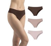Risalti Brazilian Slip Unterwäsche Frauen Microfaser 3 Stück - String Tanga Set, Damen Unterhosen, Nahtlose Slips, Weicher als Tanga Baumwolle - Made in Italy