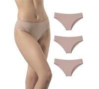 Risalti Brazilian Slip Unterwäsche Frauen Microfaser 3 Stück - String Tanga Set, Damen Unterhosen, Nahtlose Slips, Weicher als Tanga Baumwolle - Made in Italy