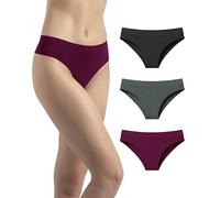 Risalti Brazilian Slip Unterwäsche Frauen Microfaser 3 Stück - String Tanga Set, Damen Unterhosen, Nahtlose Slips, Weicher als Tanga Baumwolle - Made in Italy