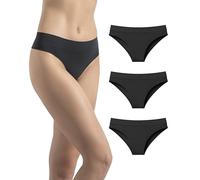 Risalti Brazilian Slip Unterwäsche Frauen Microfaser 3 Stück - String Tanga Set, Damen Unterhosen, Nahtlose Slips, Weicher als Tanga Baumwolle - Made in Italy
