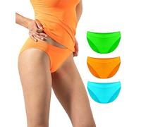 Risalti Damen Slips Nahtlos Microfaser Low Waist 3er Pack - Unterhosen Damen Ohne Naht Und Etiketten, Seamless Unterwäsche, Atmungsaktiv, Bequeme Panties Für Alltag Und Sport - Made In Italy