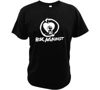 Rise Against T Shirt American Punk Rock Band T-Shirt Comfortable Short Sleeve Homme 100% Cotton Harajuku Tees Mens Tee Size L