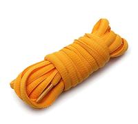rismart Oval Sportlich Schnürsenkel - Halbrund Flachsenkel für Fußballschuhe und Sneaker (Orange,130cm(1 Paar))