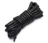 rismart Runde Schnürsenkel Glitzern - 5 mm Breit - für Sneaker - Längen von 70 cm bis 200 cm, 3 Farben (Schwarz,150cm(1 Paar))