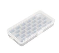 RiToEasysports Aufbewahrungsbox für Nähspulen aus Kunststoff mit 28 Spulen und Nadeleinfädlern für Nähbegeisterte, Größe 18,5 X 3 X 9,5 Cm