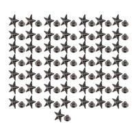 RiToEasysports Ein starker mit einer Zinklegierung, 50 modische Nieten Pakete für silberne Taschen und Schuhe (Silber Schwarz)