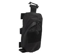 RiToEasysports Rucksackgurttasche, Clamp/Holder-an-Schulter-Befestigungstasche für Telefon und Essentials, 17 X 9 cm Große wasserdichte Nylontasche für Wandern, Camping, Sport (Black)