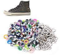 Riuulity Ösenniete, Exquisite Dekorative Öse aus Eisen und Metall, 200 Stück, für Selbstgemachte Kleidung, de Knöpfe für Schuhe und Kleidung (Eisen)