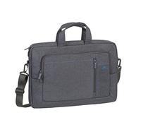 Rivacase 2in1 Rucksack-Tasche - Umhängetasche wandelbar in einen Rucksack - wasserfester Rucksack mit Laptopfach (16 Zoll) - Laptoptasche aus robustem Polyester - grau