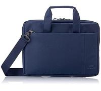 Rivacase 8221 Laptoptasche bis 13.3 Zoll - 35 x 26,5 x 6,5cm - Kompakte gepolste Aktentasche für Notebooks für Damen und Herren, wasserabweisende Laptophülle für Arbeit, Reise, Uni (Blau)
