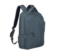Rivacase ECO Bulker Laptop Rucksack 23L bis 17.3 Zoll - 31 x 46 x 18 cm - Geräumiges Handgepäck mit Trolley Befestigung - großer Notebook Backpack für Damen und Herren, Schule und Arbeit (Aquamarine)