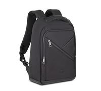 Rivacase ECO Laptop Rucksack 14 Zoll kompatibel mit MacBook Air 15-28 x 41 x 17,5 cm - robustes Handgepäck wasserabweisend für Damen und Herren - Reiserucksack für Arbeit, Urlaub, Uni, schwarz