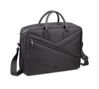 Rivacase ECO Laptoptasche 14 bis 15,6 Zoll - multifunktionale Computertasche wasserabweisend für Damen und Herren, top loader Aktentasche für Business, Reisen, Uni, schwarz