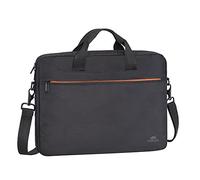 Rivacase hochwertige Laptoptasche aus wasserabweisendem Material, gepolsterten Seiten und Tragegriffen und verstellbarem Schultergurt - Schultertasche für Notebook bis 15,6 Zoll