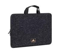 Rivacase Laptophülle mit Griffen bis 15.6" Sleeve - wasserdichte und ultraleichte Notebooktasche - kompakte Aktentasche für Damen und Herren, Laptopschutz aus Tweed mit Fleecefutter