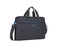Rivacase Laptoptasche 16 Zoll - ultraleichte Notebooktasche - kompakte Umhängetasche Aktentasche Schultertasche für Laptops bis 16 Zoll/schwarz