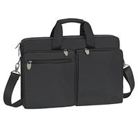 RIVACASE Laptoptasche für Natebooks bis 16 Zoll - Hochwertige Schultertasche mit einem extra Fach für ein Tablet bis 10.1 Zoll / Schwarz