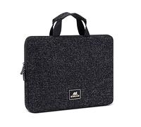 Rivacase Laptoptasche für Notebooks bis 13.3 Zoll Sleeve - wasserdichte und ultraleichte Notebooktasche - kompakte Damen und Herren Umhängetasche Aktentasche Schultertasche (Schwarz)